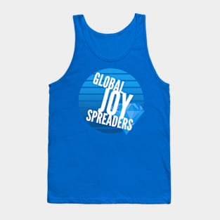 Global JOY Spreaders (wht text blue circle) Tank Top